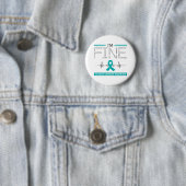 Ik ben Fine Vulvar Cancer Warrior Ronde Button 5,7 Cm (In situ)