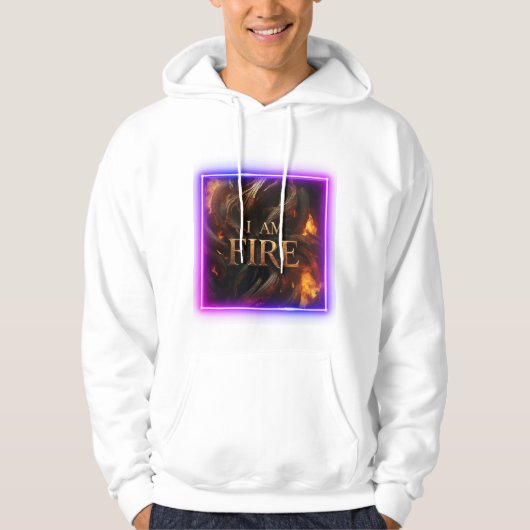 IK BEN FIRE CLASSIC BOLD SCHREEF HOODIE (Voorkant)
