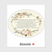 Ik ben  Floral Christelijk Sticker (Vel)