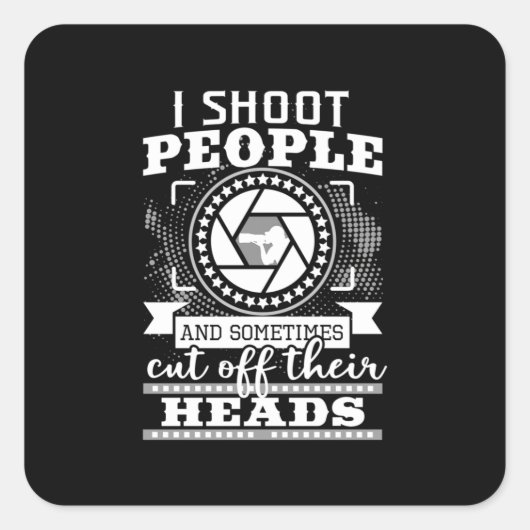 Ik ben fotograaf vierkante sticker (Voorkant)