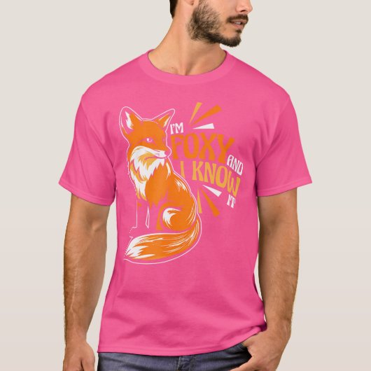 Ik ben Foxy en ik ken het Red Fox Canidae Caninae  T-shirt (Voorkant)