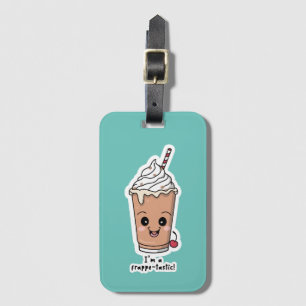 Ik ben Frappe-tastic Frappe met slagroom Bagagelabel