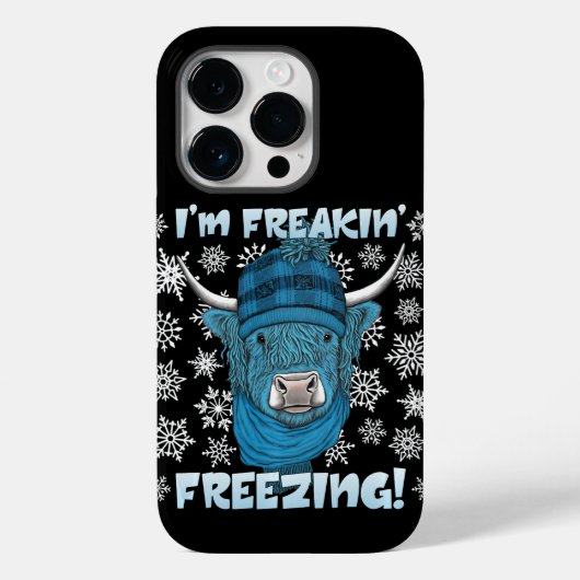 Ik ben Freakin' Freezing Highland Koe Pullover Case-Mate iPhone Case (Achterkant)