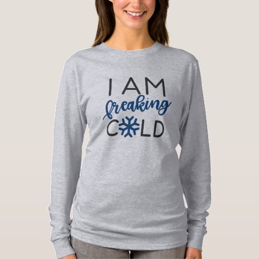 Ik ben Freaking Cold KerstShirt T-shirt (Voorkant)