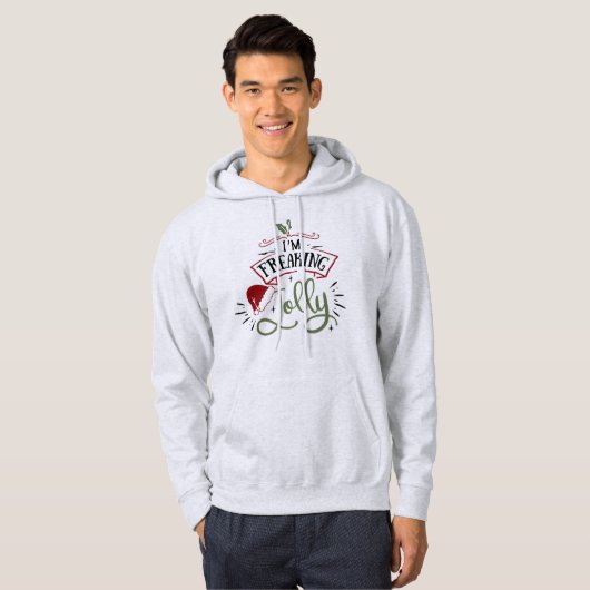 Ik ben Freaking Jolly - Grappig kerstfeest Hoodie (Voorkant volledig)