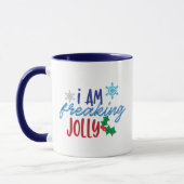 Ik ben Freaking Jolly, prettige kerstgeest Mok (Links)