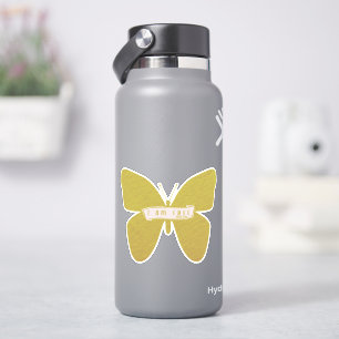 Ik ben Free Gold Butterfly Christelijk Sticker