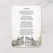 Ik ben Free Memorial Funeral Kaart (Voorkant)