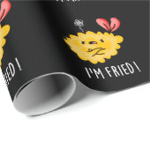 Ik ben Fried Funny Tempura Sushi Pun Dark BG Cadeaupapier (Rol Hoek)