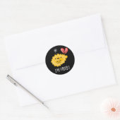 Ik ben Fried Funny Tempura Sushi Pun Dark BG Ronde Sticker (Envelop)