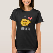 Ik ben Fried Funny Tempura Sushi Pun Dark BG T-shirt (Voorkant)