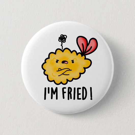 Ik ben Fried Funny Tempura Sushi Pun Ronde Button 5,7 Cm (Voorkant)