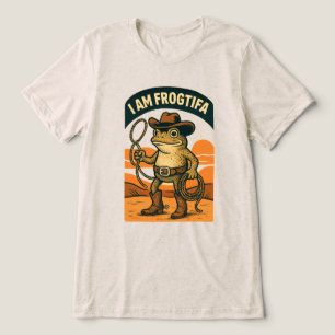 Ik Ben Frogtifa Cowboy – Grappige Kikker Meme Tri-Blend Shirt