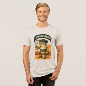 Ik Ben Frogtifa Cowboy – Grappige Kikker Meme Tri-Blend Shirt (Voorkant volledig)