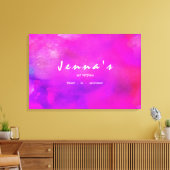 Ik ben FUCHSIA WATERVERF Bat Mitzvah. Canvas Afdruk (Insitu (Woonkamer))