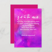 Ik ben FUCHSIA WATERVERF Bat Mitzvah Reception Kaa Kaart (Voorkant / Achterkant)