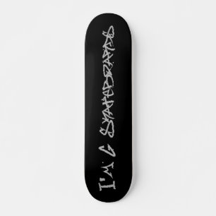 Ik ben G Skateboards (Rufa Font) - zwart/grijs