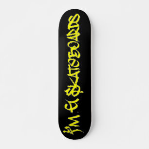 Ik ben G Skateboards (Stylin BRK Font) - zwart/gee