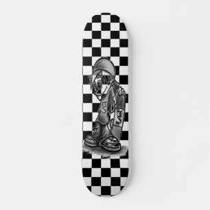 Ik ben G Skater Boy Checkered Skateboard