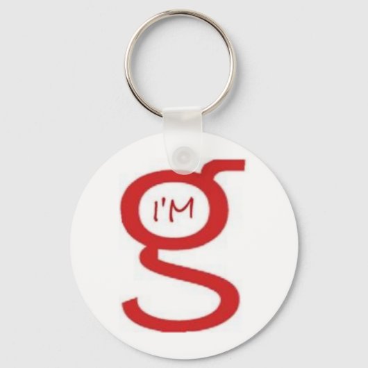 Ik ben G Sleutelhanger met Red Logo (Voorkant)