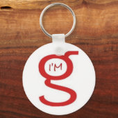 Ik ben G Sleutelhanger met Red Logo (Voorkant)
