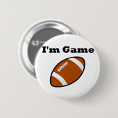 Ik ben Game (football) Ronde Button 5,7 Cm (Voorkant /achterkant)