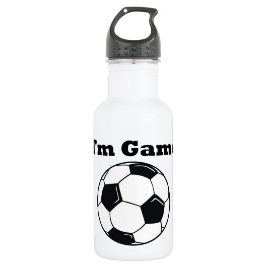 Ik ben Game (Voetbal) Waterfles (Voorkant)