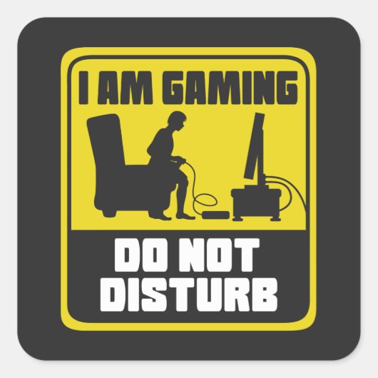 Ik ben gamer niet storend vierkante sticker (Voorkant)
