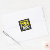 Ik ben gamer niet storend vierkante sticker (Envelop)