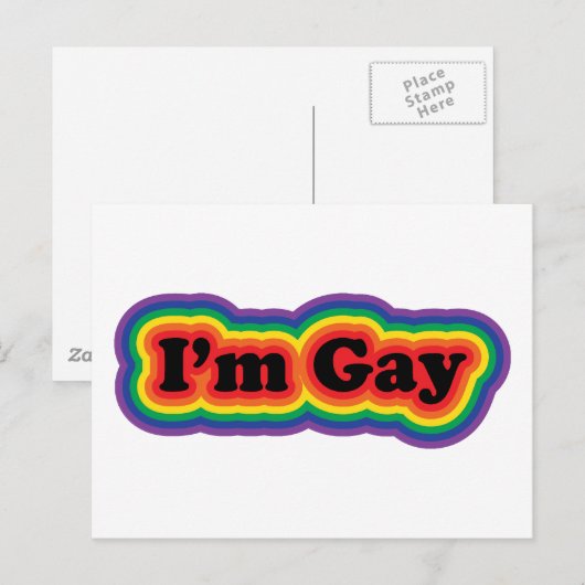 Ik ben Gay Briefkaart (Voorkant / Achterkant)