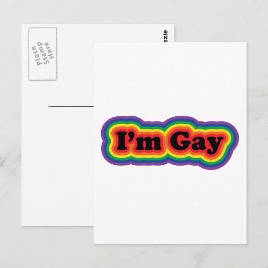 Ik ben Gay Briefkaart (Voorkant / Achterkant)