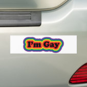 Ik ben Gay Bumpersticker (Op auto)