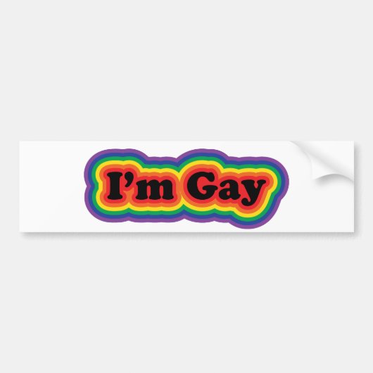 Ik ben Gay Bumpersticker (Voorkant)
