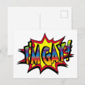 Ik ben Gay Burst Briefkaart (Voorkant / Achterkant)