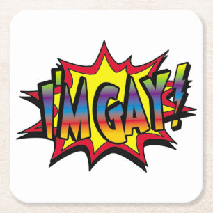 Ik ben Gay Burst Kartonnen Onderzetters