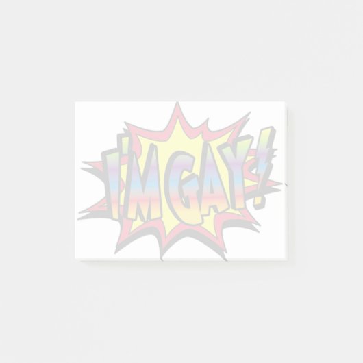 Ik ben Gay Burst Post-it® Notes (Voorkant)