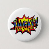 Ik ben Gay Burst Ronde Button 5,7 Cm (Voorkant)