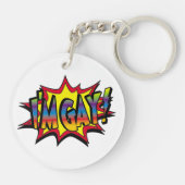 Ik ben Gay Burst Sleutelhanger (Achterkant)