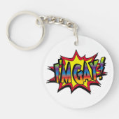 Ik ben Gay Burst Sleutelhanger (Voorkant)