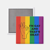 IK BEN GAY EN DAT IS OOK MAGNEET (Voorkant / Achterkant)