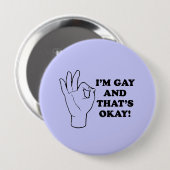 IK BEN GAY EN DAT IS OOK RONDE BUTTON 4,0 CM (Voorkant /achterkant)