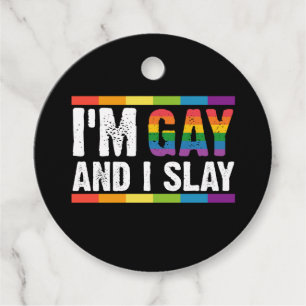 Ik ben gay en ik sla LGBTQ Gay Pride Bedankjes Labels