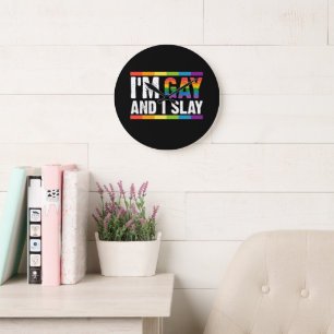 Ik ben gay en ik sla LGBTQ Gay Pride Grote Klok