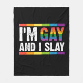 Ik ben Gay en ik speel LGBTQ Gay Pride Fleece Deken (Voorkant)