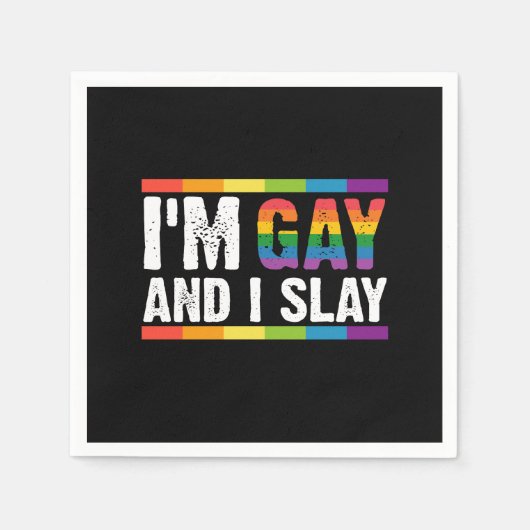 Ik ben Gay en ik speel LGBTQ Gay Pride Servet (Voorkant)