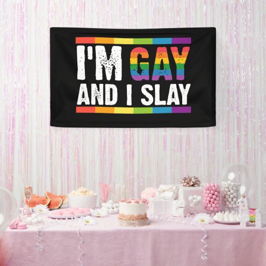 Ik ben Gay en ik speel LGBTQ Gay Pride Spandoek (Feest)