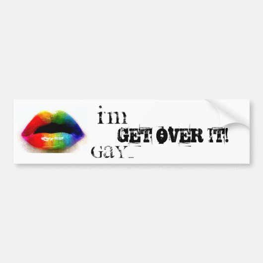 Ik ben Gay.. ga er over! Bumpersticker (Voorkant)