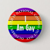Ik ben Gay, National Komend Day Ronde Button 5,7 Cm (Voorkant)