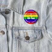 Ik ben Gay, National Komend Day Ronde Button 5,7 Cm (In situ)