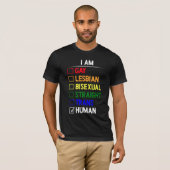 Ik ben Gay Pride Human Design T-shirt (Voorkant volledig)